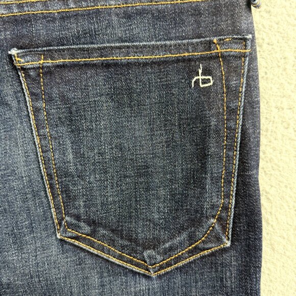 Rag & Bone Jeans Mens 29 x 32 Pants Indigo Blue Fit 2 Slim Dark Wash Denim USA 1 - Picture 7 of 10